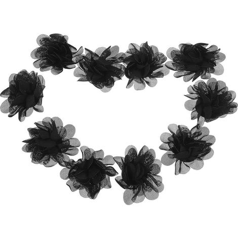 Lot de 10 fleurs artificielles en maille, décor réaliste, fausses fleurs (1/5)