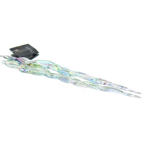 Kaemingk Weihnachtsdeko Eiszapfen Transparent irisierend 28 cm - Kunststoff