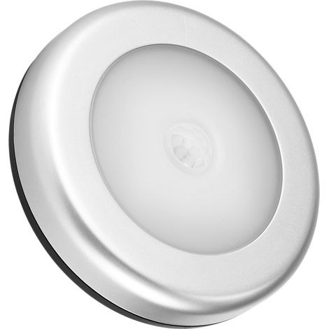 Lot de trois mini veilleuses infrarouges avec détecteur de présence, lampe ronde pour couloir ou meuble. (1/5)