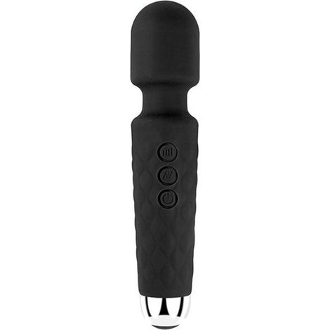 Vibreur Massant 20 Fréquences 8 Vitesses Imperméable Silencieux Rechargeable pour Femmes - Massage Noir (1/5)