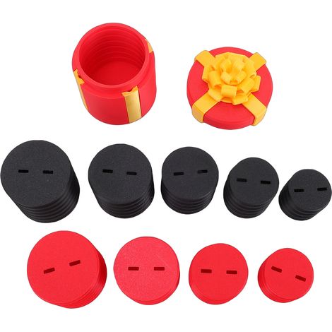 Boîte cadeau vis emboîtées 3D imprimée surprise – Réutilisable farce agaçante avec vis anniversaire fête rouge, décoration (1/5)