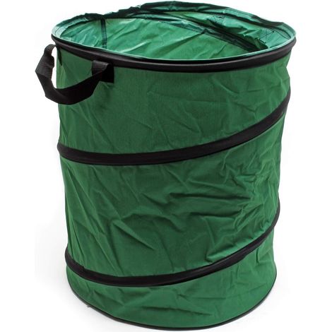 Lntyq Sac de jardin rond – capacité de 108 l – 50 x 50 x 55 cm – Pop up Autoportant Pliable – pour Déchets Branches mortes Feuillage – Jardinage Ramassage des feuilles (1/5)