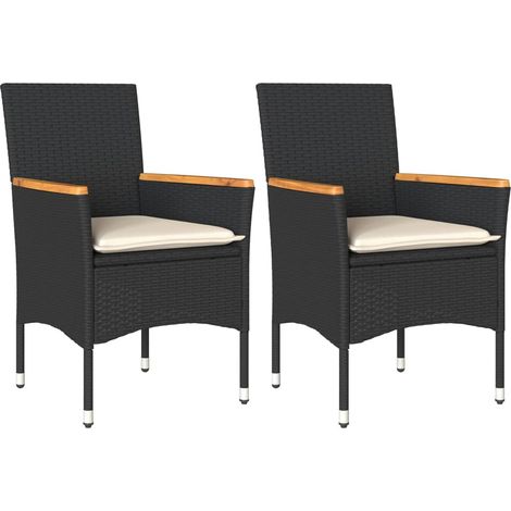 Maison Exclusive - Sillones de jardín con cojines 2 uds ratán sin