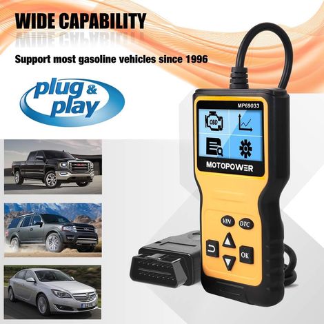 Scanner OBD2 MP69033 : lecteur de codes défauts moteur universel, outil de diagnostic CAN pour tous les véhicules équipés du protocole OBD II (1/4)