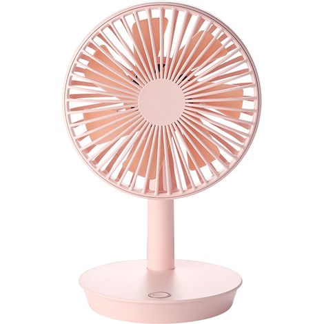 1 Ventilateur de bureau, USB, tête rotative 45°, batterie 4000 mAh, moteur sans balais, silencieux, pour maison et bureau (1/5)