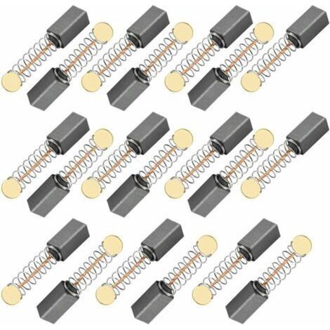 20 Kohlebürsten (5 x 5 x 10 mm) – Robustes Graphitmetall – Für Elektromotoren – Kompatibel mit Kreissägen und Bohrmaschinen – 20 Stück (1/5)