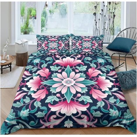 3D Graphique Housse De Couette, Housse De Couette Douce Parure De Lit,Microfibre Hypoallergique Literie en,(240x260 cm) - 43S (1/4)