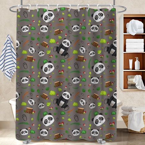 Rideau de douche en polyester 180x180 imprimé bâche de douche pour loft industriel (1/5)