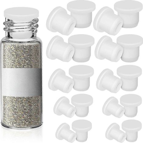 Lot de 25 bouchons en silicone réutilisables pour salières et poivrières, embouts ronds pour flacons d'assaisonnement (1/3)