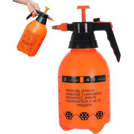 Pulvérisateur Pression, 2L Flacon Pulvérisateur À Pompe Avec Mécanisme De Déclenchement Verrouillable, Réglable En Continu, Flacons Pulvérisateurs Portatifs Pour Maison, Jardin (1/4)