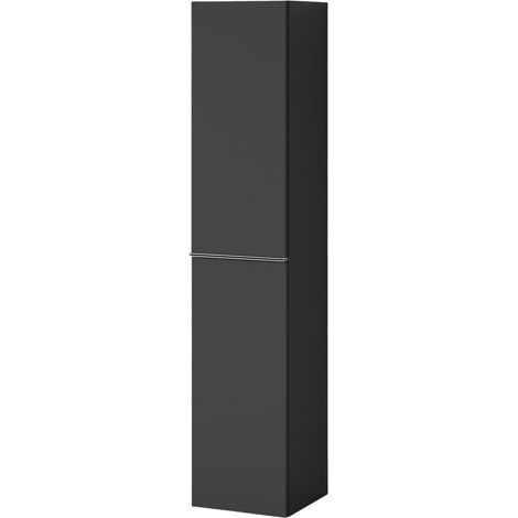 Hochschrank Bernstein LAVOA 35x170x35cm - Badmöbelfarbe Anthrazit matt, Griff Chrom