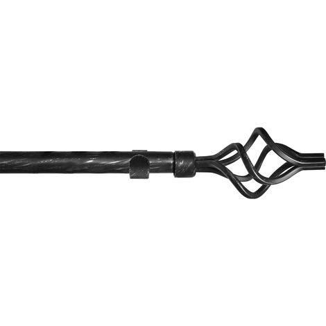 BASTONE KIT TWIST D.19MM 120-210CM NERO ARGENTO (1/3)
