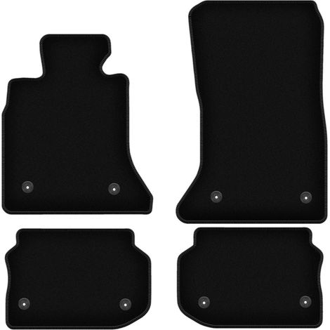 BASIC schwarze Veloursmatten für: BMW 5 F11 Kombi (Touring) (Klettverschluss) (2010-2013)