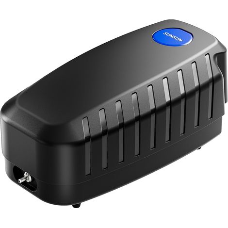 SunSun CAP-10 Aeratore acquario 4 W, ossigenatore per laghetti da giardino da 3 m³ e acquari, pompa d'aria 5 l/min con 4 uscite, sistema di aerazione con pietra d'aria e valvola di non ritorno