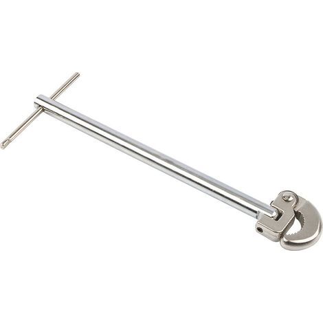Clé de lavabo de 298 mm, clé à écrou de robinet réglable, clé d'évier pour espaces restreints, argent (1/3)