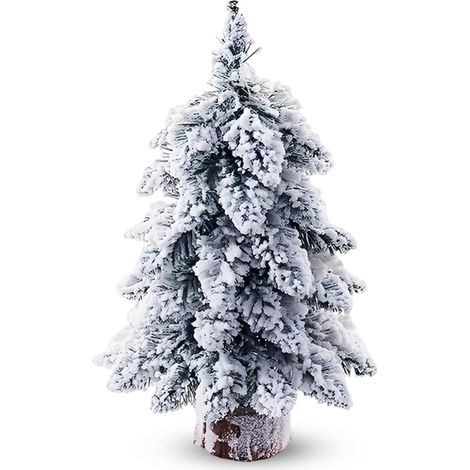 Mini sapin de Noël artificiel enneigé, 45 cm, PVC, décoration de Noël pour bureau, maison, magasin, fête, décoration de fêtes (1/5)