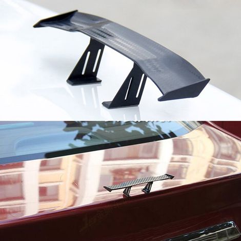 Mini aileron arrière de voiture décoratif en fibre de carbone (1/5)