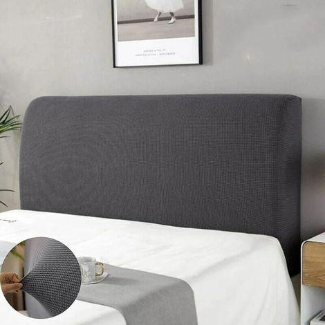 Headboard Cover,Headboard Protective Cover Dustproof Washable Headboard Cover Full Pack 360° Gray 150cm Suitable for headboard 140-170cm (1/5)
