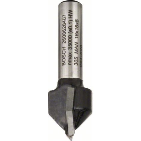 Bosch Accessories 2608628407 Nutfräser Hartmetall Länge 45 mm Produktabmessung, Ø 16 mm Schaftdur (1/4)
