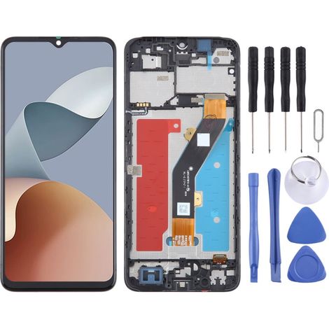 Compatible with the ZTE Blade A34 LCD touchscreen (with frame, color: black) (1/4)