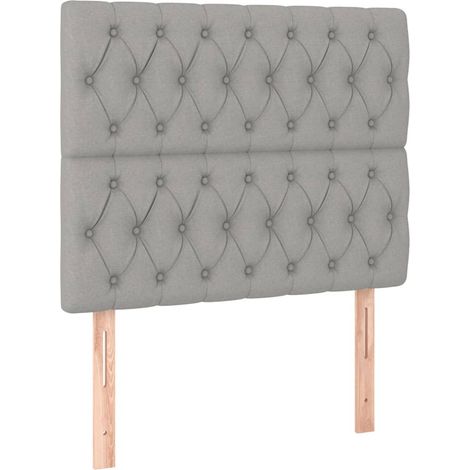 Maison Exclusive - Cabecero de cama gris claro 90x7x118/128 cm Te