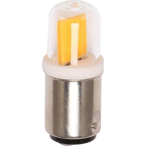 Ampoule LED BA15D 3W 110V 220V AC Non-dimmable 300 lumens COB 1511 Blanc chaud pour lustre, machine à coudre (blanc chaud) (1/4)