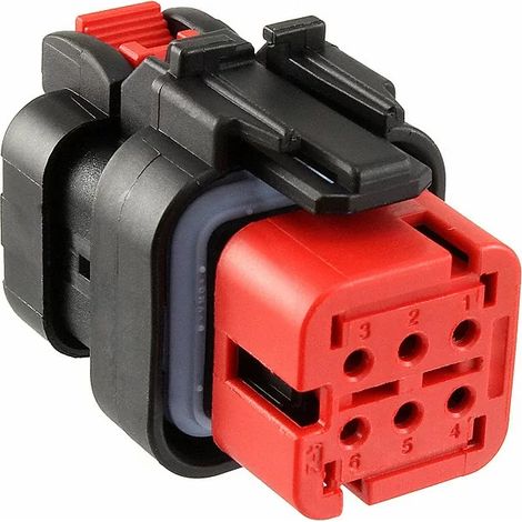 Amp 776531-1 Connettore automobilistico PLUG ASSY 6P 20-18AWG - Rosso