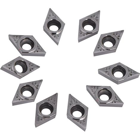 10 PCS CNC Inserts Carbide Inserts DCGT070204-AK Turning Tool Carbide Blade CNC Cutter with Box for Soft Materials, Turning Inserts (1/5)