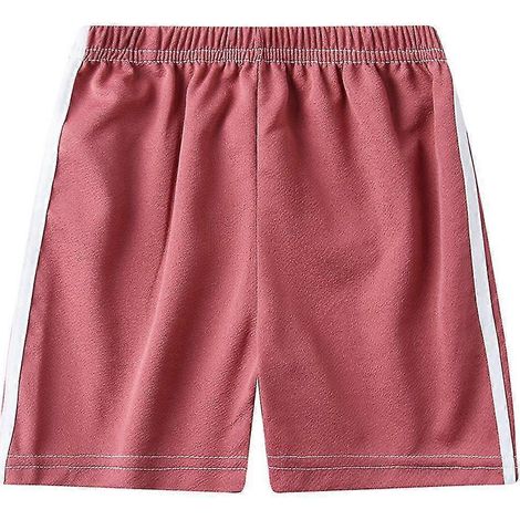 Short de sport rayé pour enfants de 2 à 10 ans-2-3 Years-Deep Pink