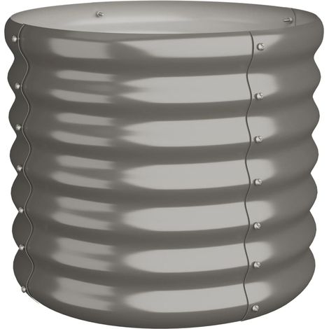 Maison Exclusive - Vaso da Giardino Acciaio Zincato 40x40x36cm Grigio