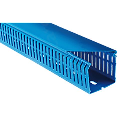 Goulotte de 60 mm x 100mm x 2m, Ouvert, en PVC Bleu ( Prix pour Paquet de 16 )
