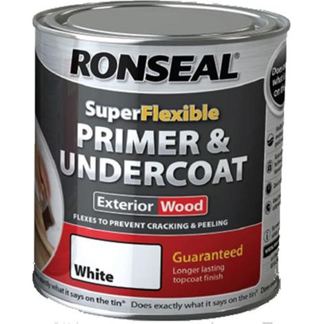 Ronseal 10-Year Super Flexible White Wood Primer & Undercoat - 750ml