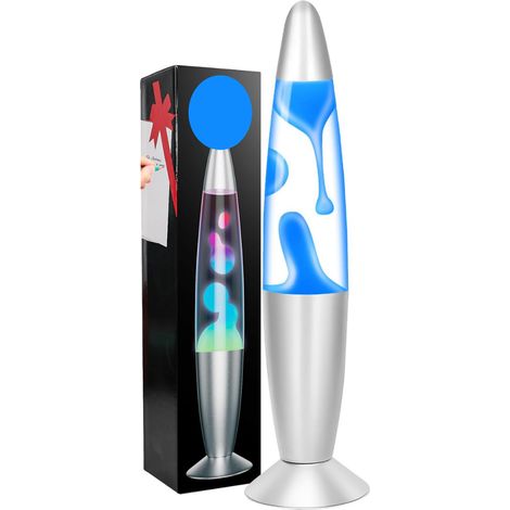 LAVA LAMP LAMPADA LAVA VETRO REGALO ARREDO MULTICOLOR 35 CM DESIGN CON LUCE (1/4)