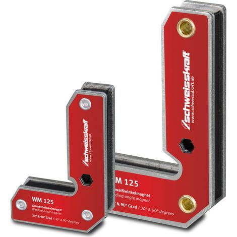 Schweißkraft Winkelmagnete WM 125 (2 Stück, Winkel 90°+270°Haltekraft 9 + 14 kg) (1/2)