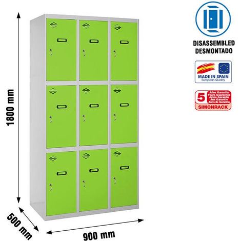 Simonrack Simonlocker armadietto metallico grigio-verde 1800x900x500 mm
