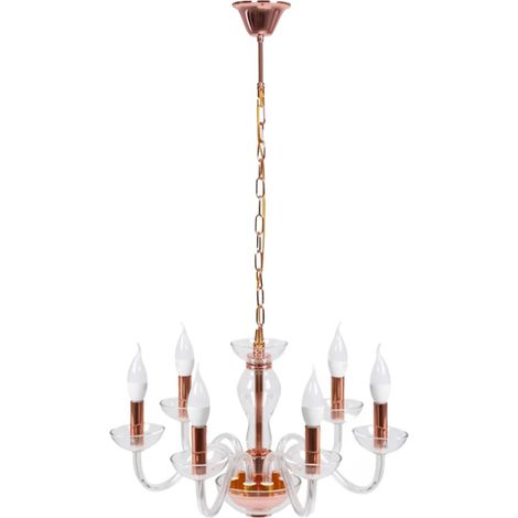 LAMPADA A SOSPENSIONE APP1081-6CP ROSA ORO (1/5)