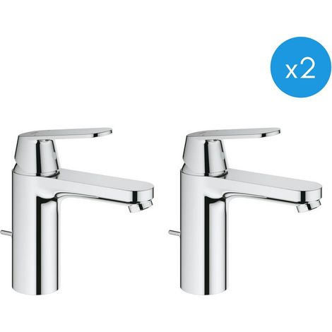 Grohe Eurosmart Cosmopolitan - Lot de deux Mitigeurs Monocommande 1/2' Lavabo Taille M (23325000-DUO)