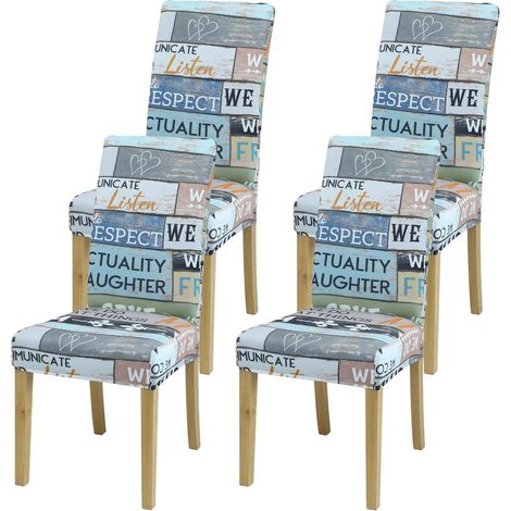 Stuhlbezüge 4er Set, weich & dehnbar, waschbar, für Wohnzimmer, Küche, Büro (1/5)