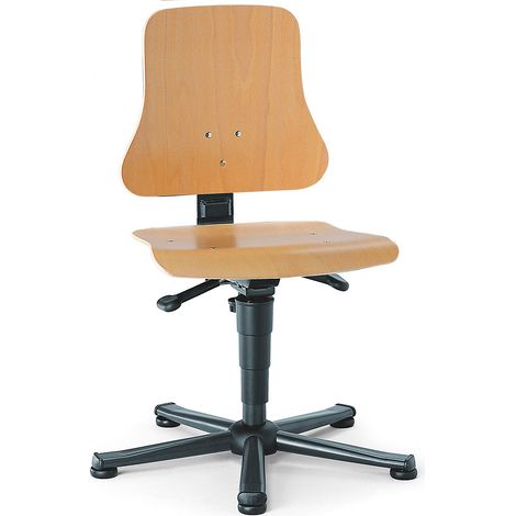 Chaise de travail Solitec 1 sur patins Bois 9203-3000 (1/5)