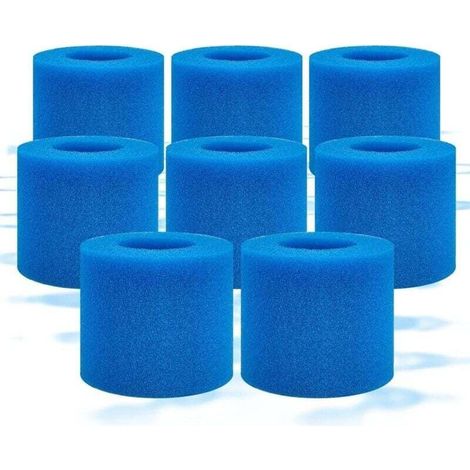 Lot de 10 Cartouches éponge pour Bestway Filtre de Piscine Taille 6, Type VI pour Piscine Compatible avec Bestway 58383 Les filtres, réutilisables (1/5)