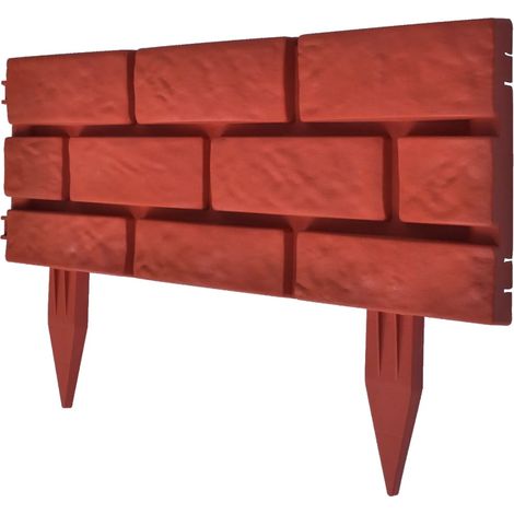 Clôture de jardin avec design de briques 11 pcs (1/5)
