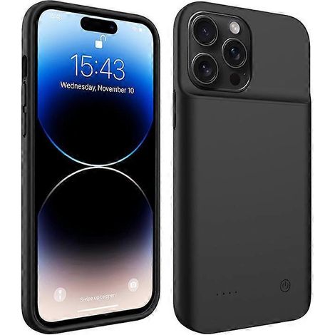 Compatible avec l'iPhone 15 Pro Max, batterie externe 6800 mAh, étui de chargement avec batterie étendue