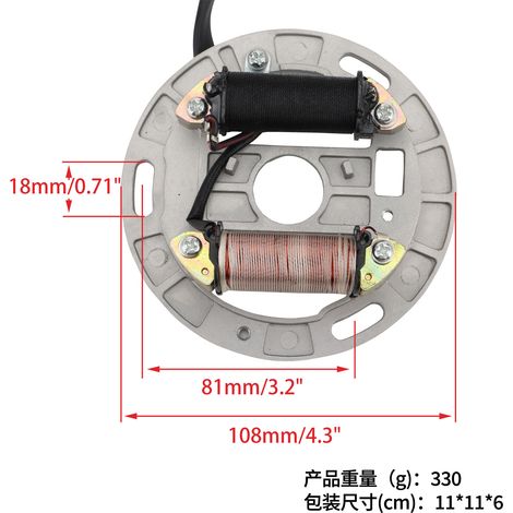 LT80 Quadsport 1987-2006 21003-S005 ist mit Motorrad-Magnet-Stator-Spulen kompatibel. (1/4)