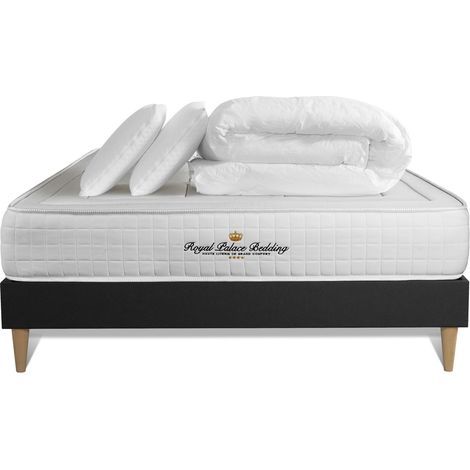 Pack Colchón negro espuma viscoelástica 140 x 190
