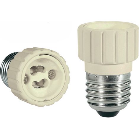 Alcapower Blister 10 Pezzi Adattatore da E27 a GU10 per Faretti LED e Alogeni, Tensione Max 240V, Corrente Nominale 2A, Colore Bianco (1/2)