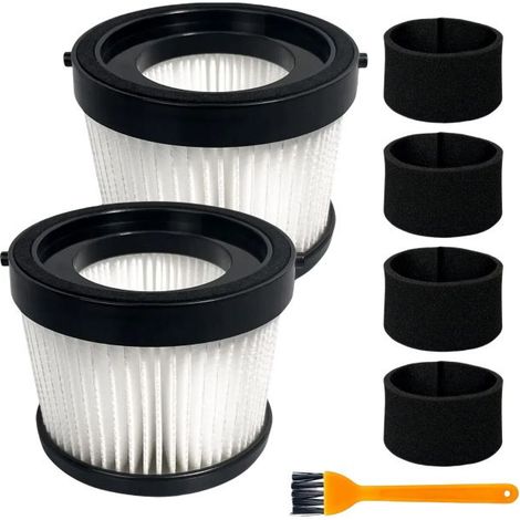 2 filtres HEPA, 4 mousses, 1 brosse, compatible avec aspirateurs sans sac Dewalt DCV501HB (1/5)