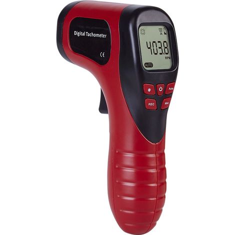 Tachymètre laser numérique sans contactTachymetre de moteur sans contact a affichage numerique portable TL-900 bleu livre sans batterie (rouge)