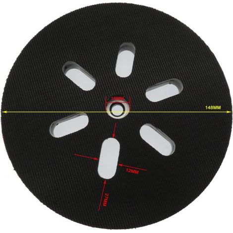 Plateau de ponçage de 150 mm - Pour ponceuse excentrique Bosch GEX 150 AC, PEX 15 AE, GEX 150 Turbo - 150 mm avec vis W Plateau et patin de ponçage (1/5)