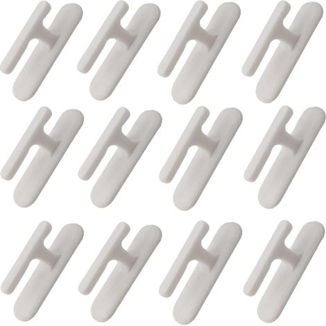 70-mm-Gardinenhaken ohne Bohren, nagelfreie Gardinenhaken, KM-Stoffgardinen-Klebehaken (1/5)