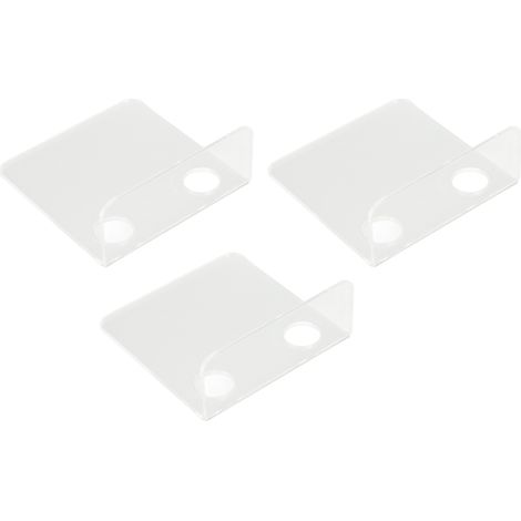 Étagère murale pour 3 petites caméras de sécurité avec 6 clips de câble, 10 bandes adhésives acryliques, étanche, sans perçage, support flottant pour haut-parleurs, transparente (1/5)